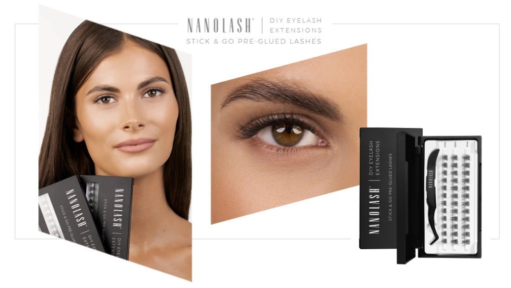 Cils pré-collés pour extensions à domicile nanolash
