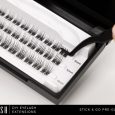 grappes de cils avec de la colle transparente nanolash